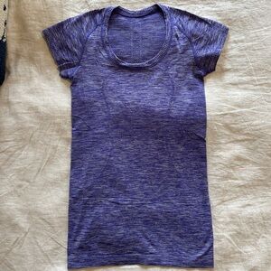 Lululemon swiftly tech short sleeve T - deep purple scoop neck